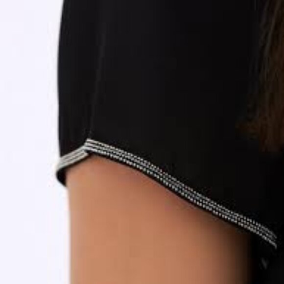 Torrid Abbey - Black Georgette Embellished Trim Blouse - Picture 11 of 14